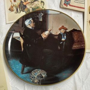 Norman Rockwell 1977 The Doctor and The Doll Plates Plus 4 Prints